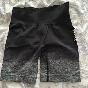 Ombré black gymshark biker shorts